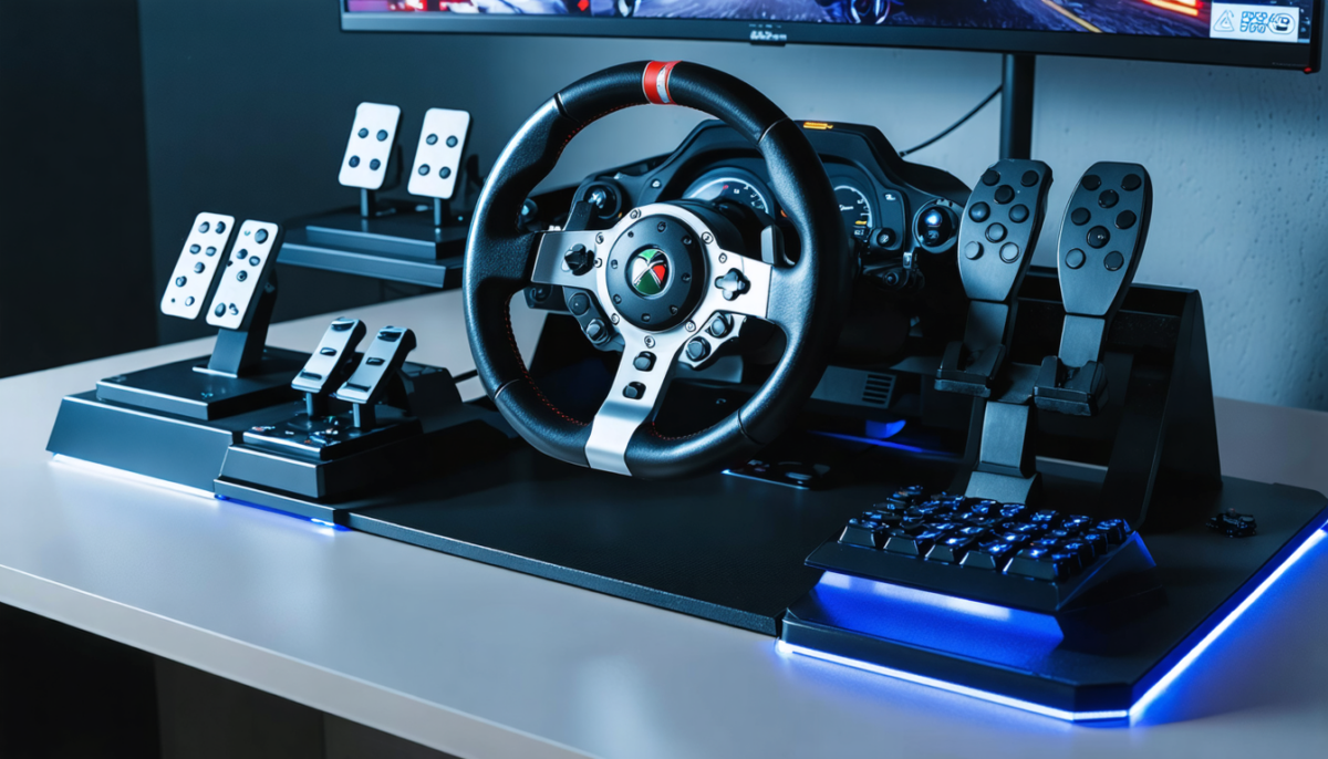 découvrez les 5 accessoires indispensables pour volant ps4 et xbox : supports robustes, shifters précis, pédaliers réactifs et freins à main performants pour vivre une expérience de conduite immersive et réaliste.